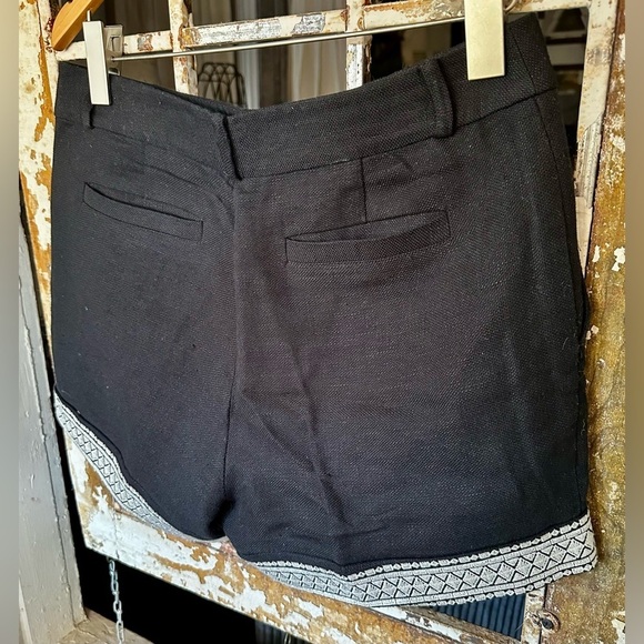 Kate Spade New York Black Linen Embellished Dress Shorts Womens Size 6 - Picture 5 of 6